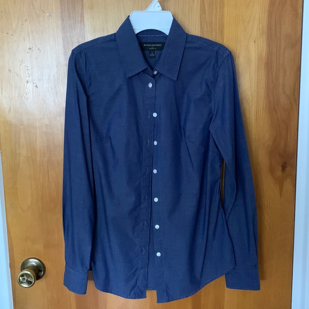 Banana Republic Tailored Fit Blue Button Down